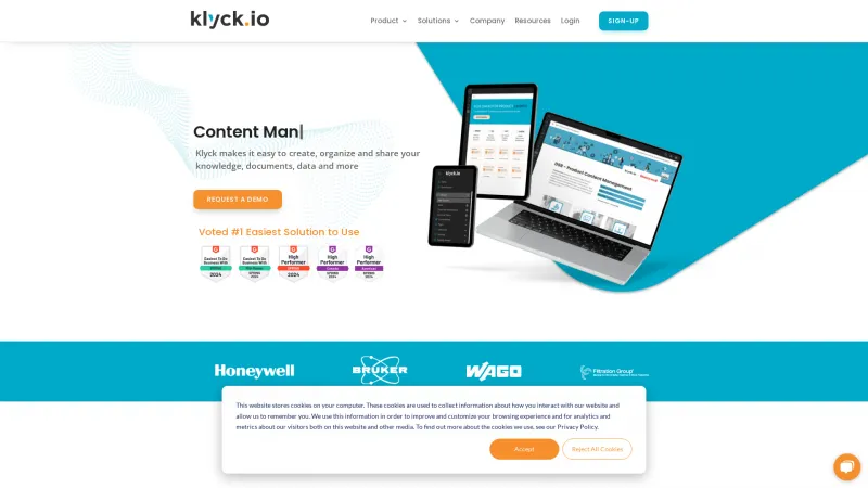 Homepage of Klyck