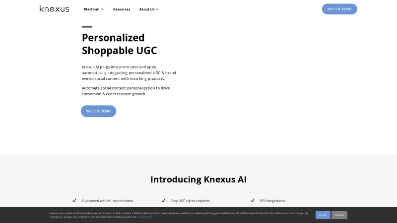 Homepage of Knexus