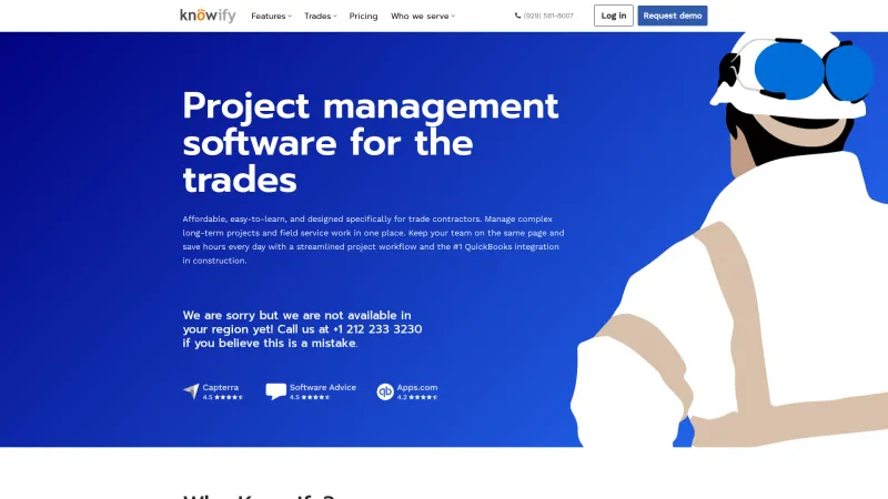 Homepage of Knowify