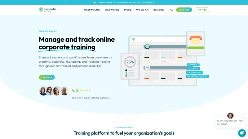 Homepage of Knowledge Anywhere Course Builder