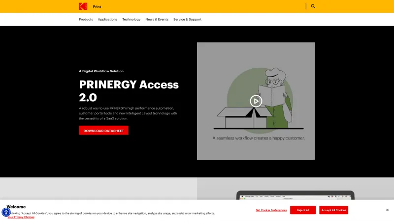 Homepage of PRINERGY