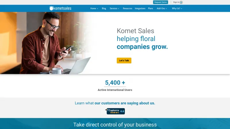 Homepage of Komet Sales