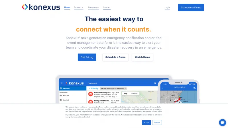 Homepage of KONEXUS