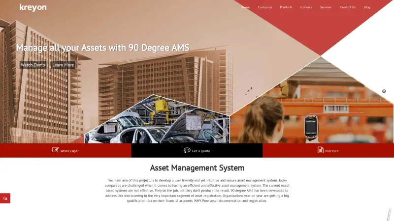 Homepage of 90degree AMS