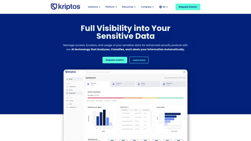 Homepage of Kriptos