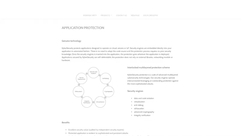 Homepage of KyberSecurity