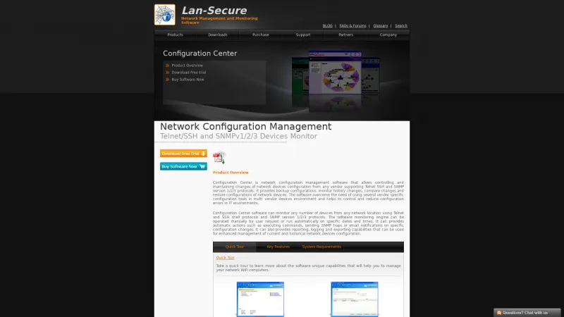 Homepage of Lan-Secure Configuration Center