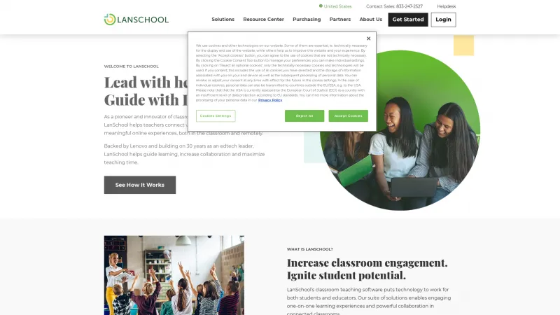 Homepage of LanSchool