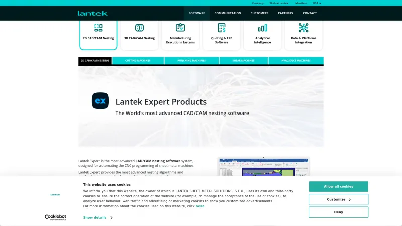 Homepage of Lantek Expert