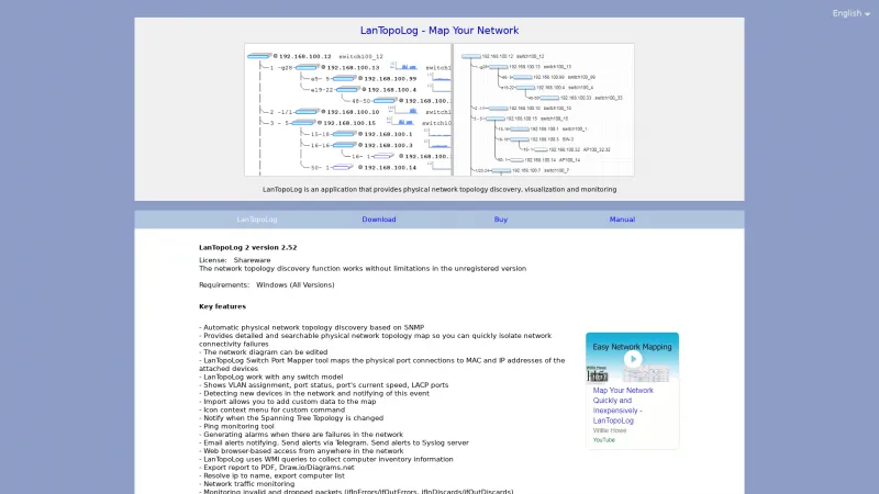 Homepage of LanTopoLog 2