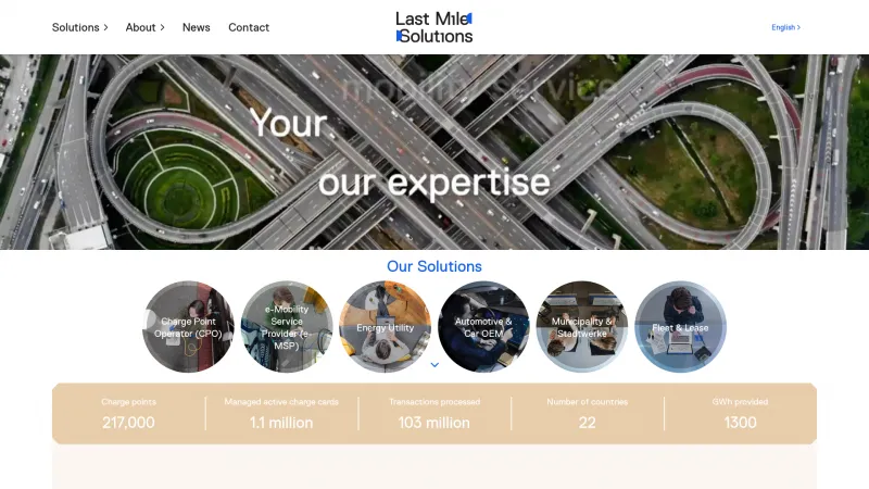 Homepage of Last Mile Solutions