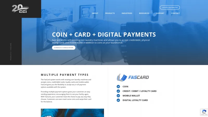 Homepage of FasCard