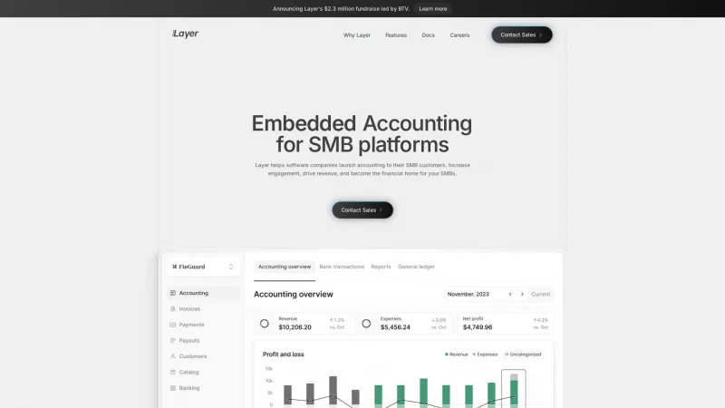 Homepage of Layer