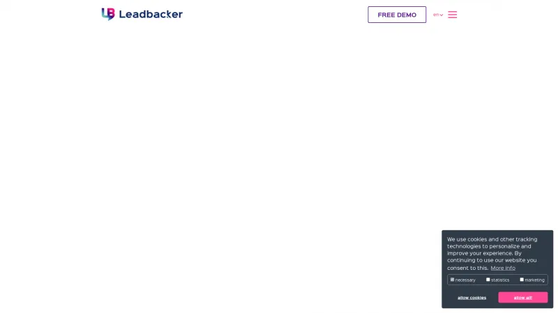 Homepage of LEADBACKER