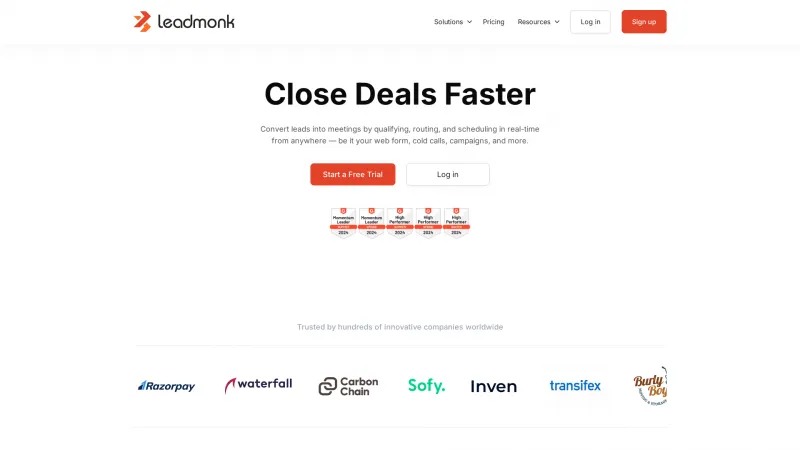 Homepage of Leadmonk