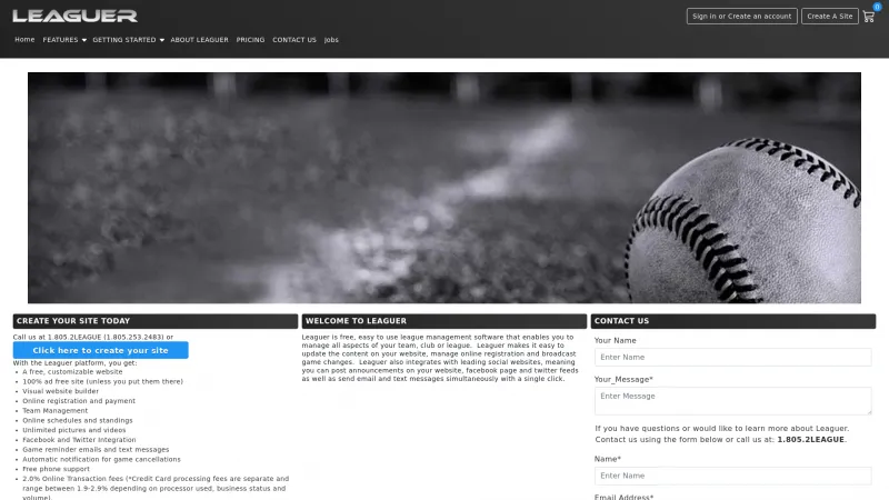 Homepage of Leaguer