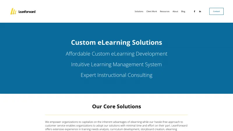 Homepage of LearnPoint