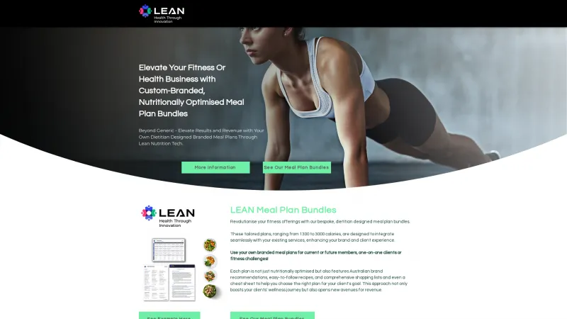 Homepage of LEAN Health & Physical