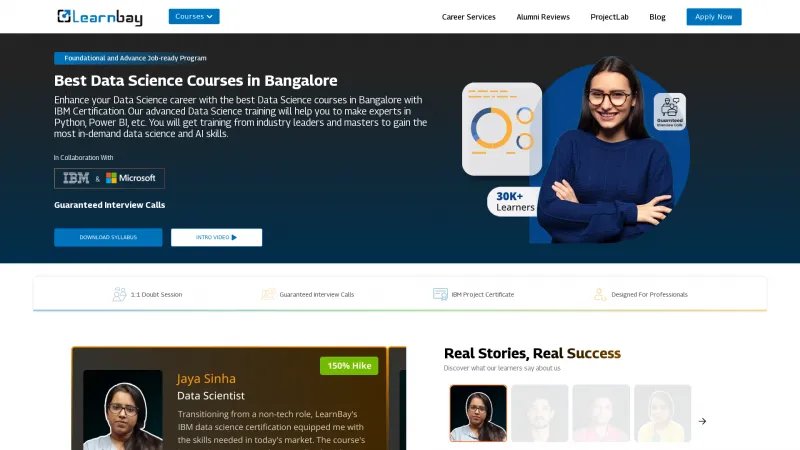 Homepage of Learnbay