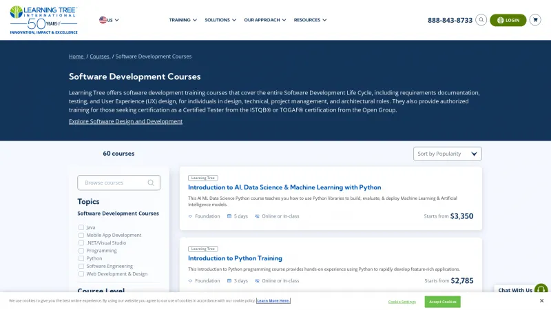 Homepage of Learning Tree