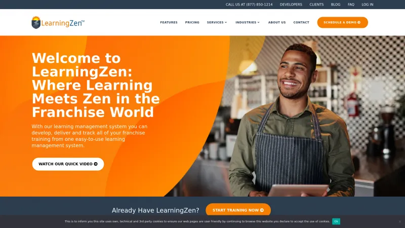 Homepage of LearningZen