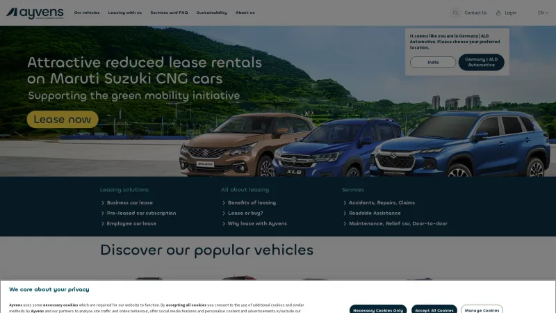 Homepage of LeasePlan