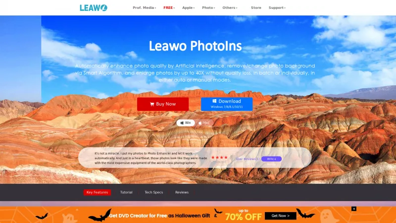 Homepage of Leawo PhotoIns