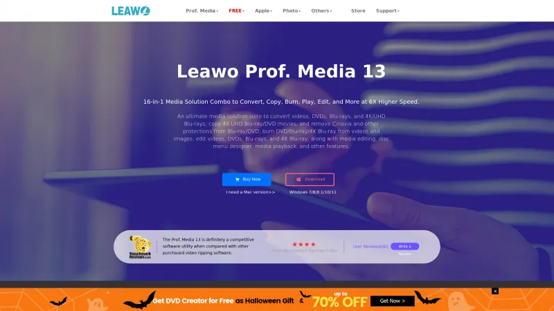 Homepage of Leawo Prof. Media