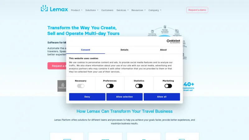 Homepage of Lemax