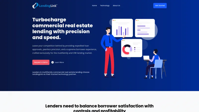 Homepage of LendingLink