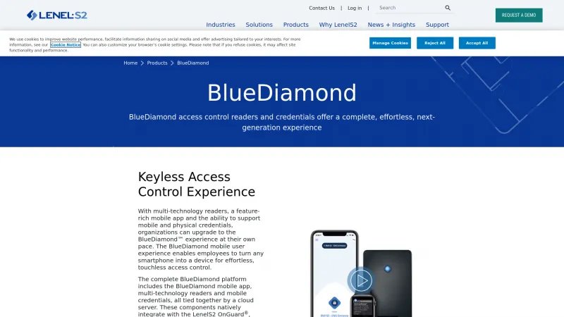 Homepage of BlueDiamond