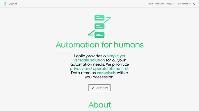 Homepage of Lepilo