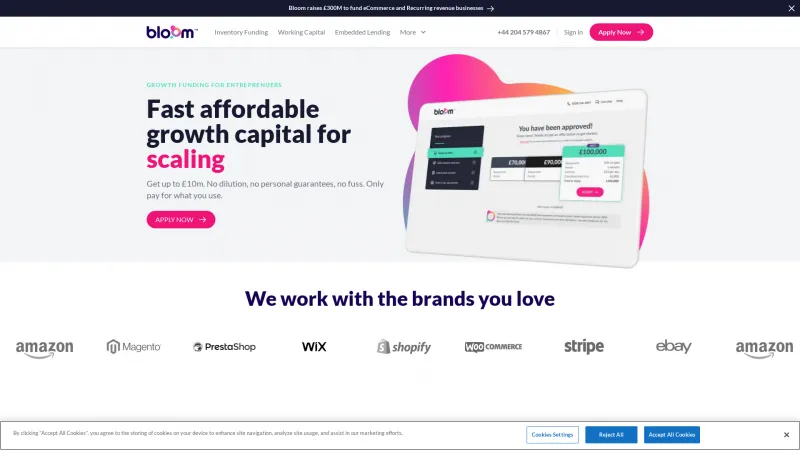 Homepage of Bloom