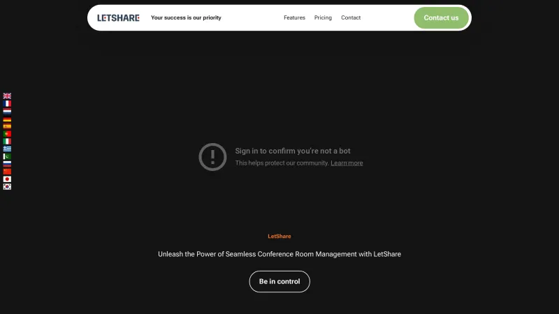 Homepage of LetShare