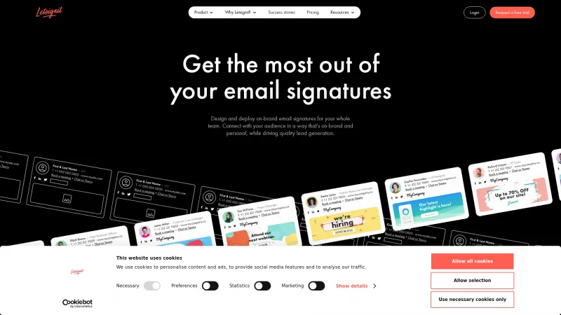 Homepage of Letsignit