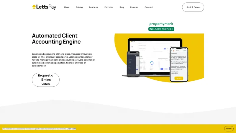 Homepage of LettsPay