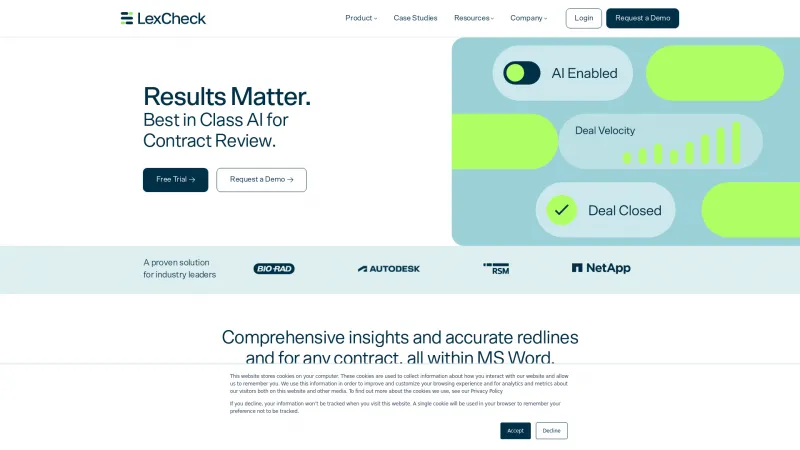 Homepage of LexCheck