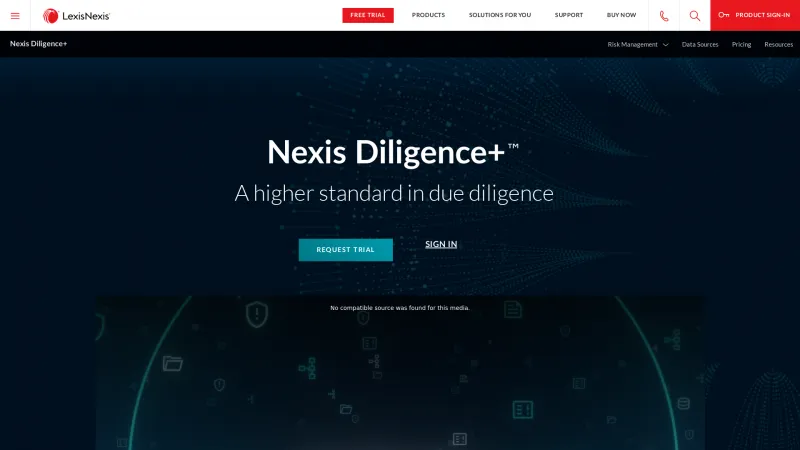 Homepage of Nexis Entity Insight