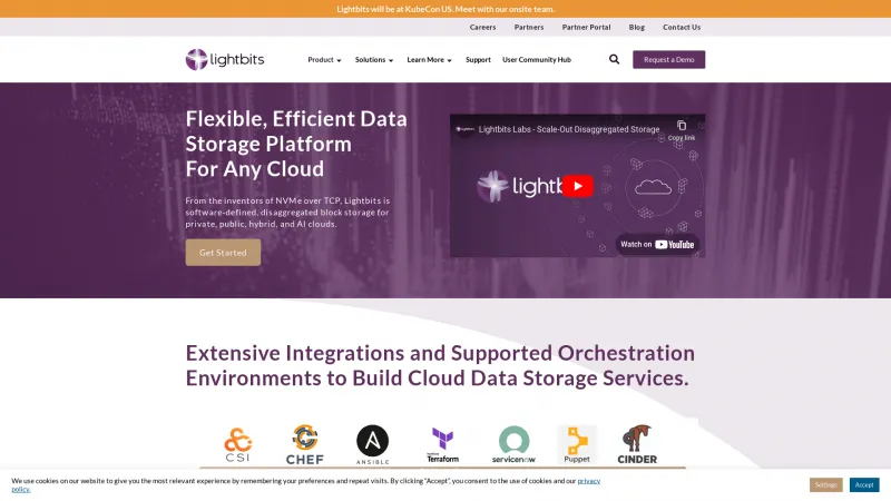 Homepage of Lightbits