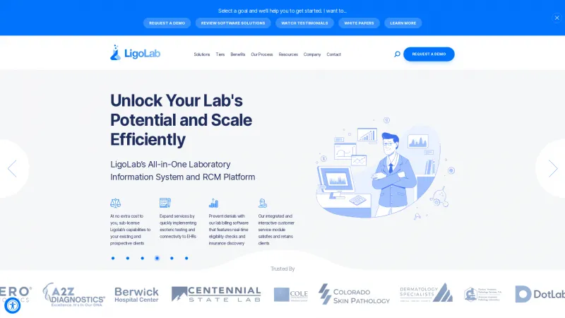 Homepage of LigoLab LIS & RCM