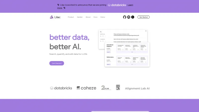 Homepage of Lilac