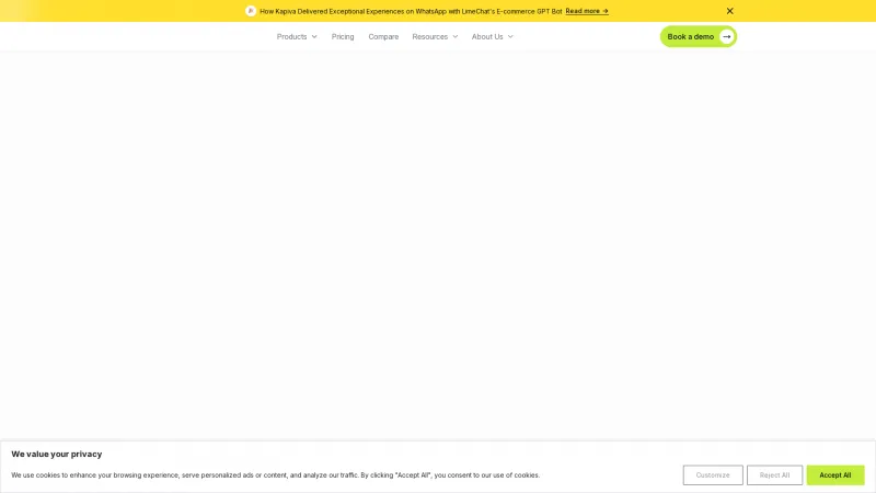 Homepage of LimeChat