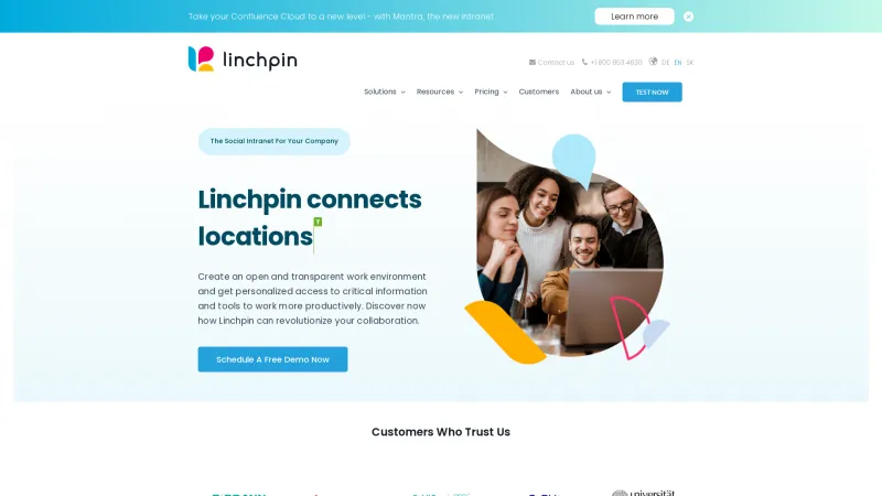 Homepage of Linchpin