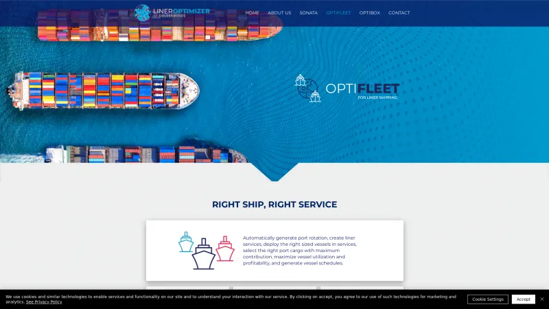 Homepage of OPTIFLEET