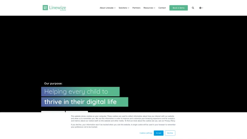 Homepage of Linewize