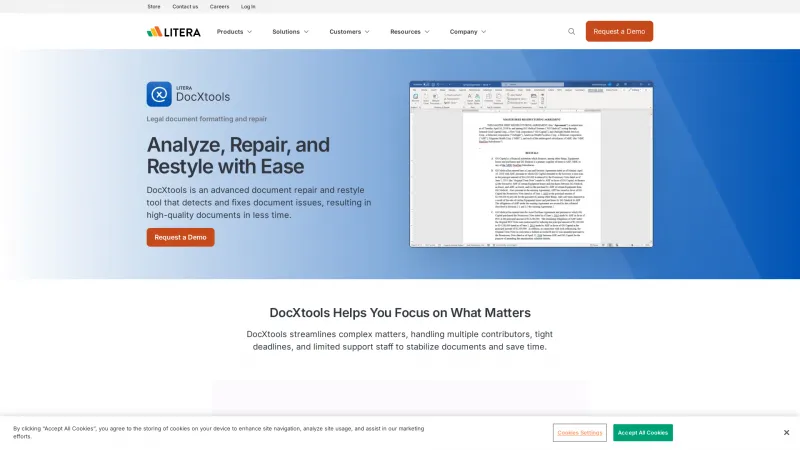 Homepage of DocXtools