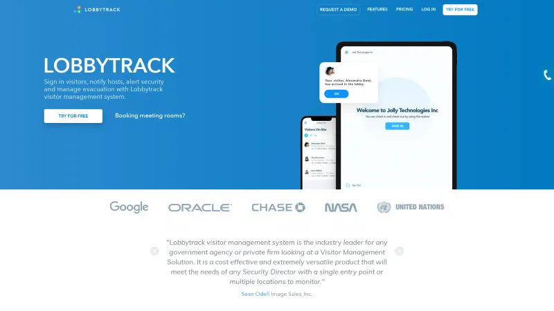 Homepage of Lobbytrack