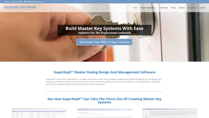 Homepage of SuperKey9