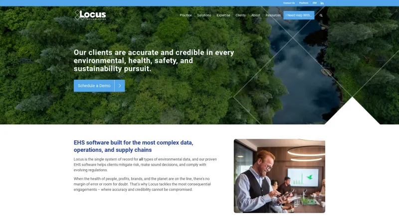 Homepage of Locus ESG & Sustainability