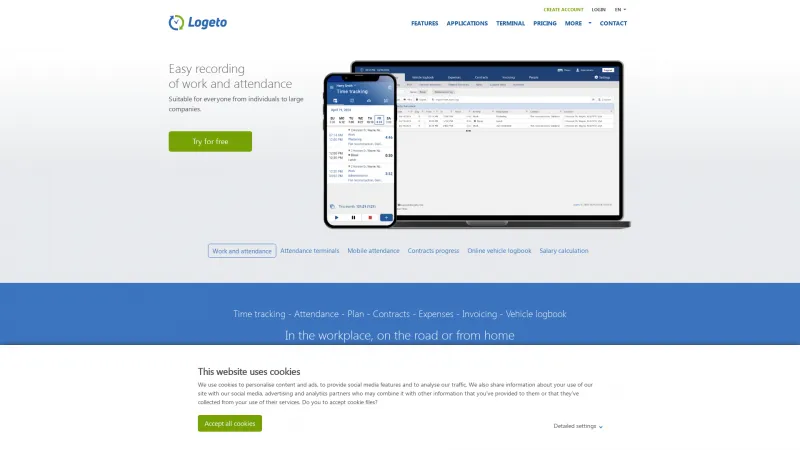 Homepage of Logeto